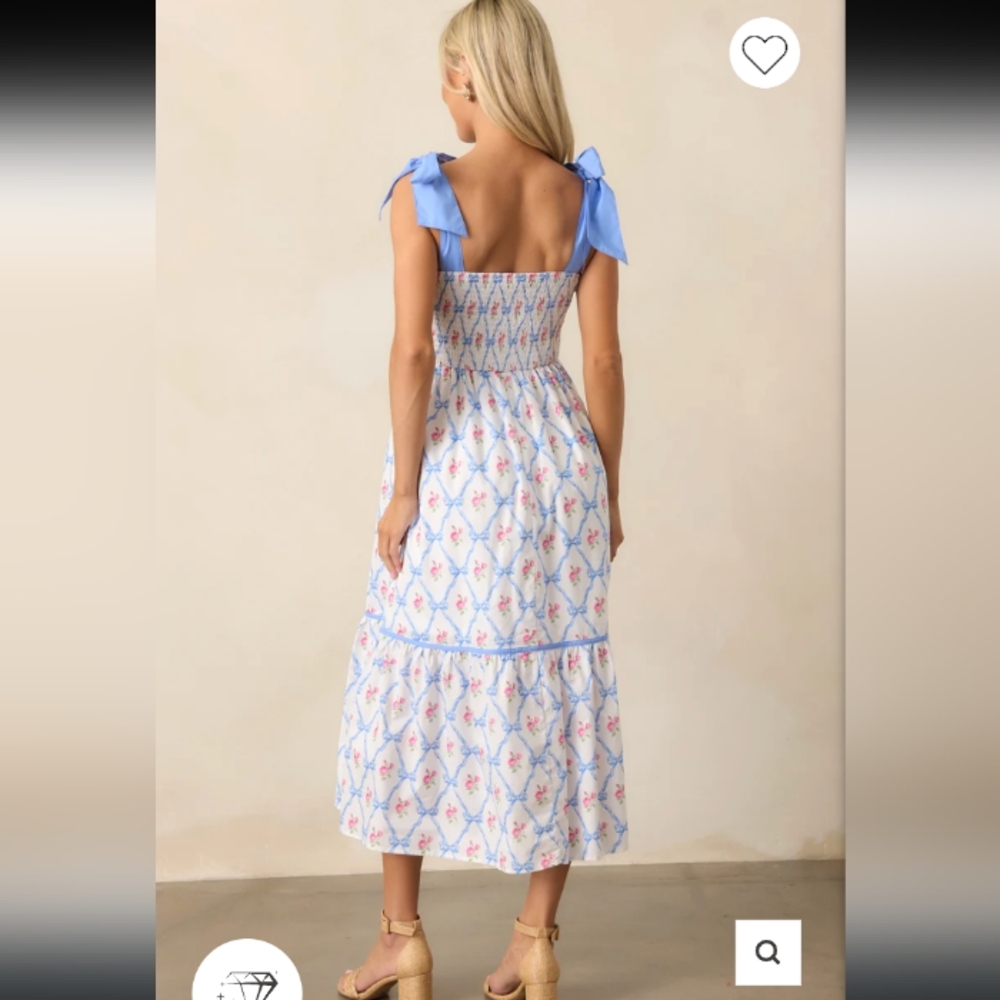 Entro Floral Blue and White Sundress - Picture 4 of 8